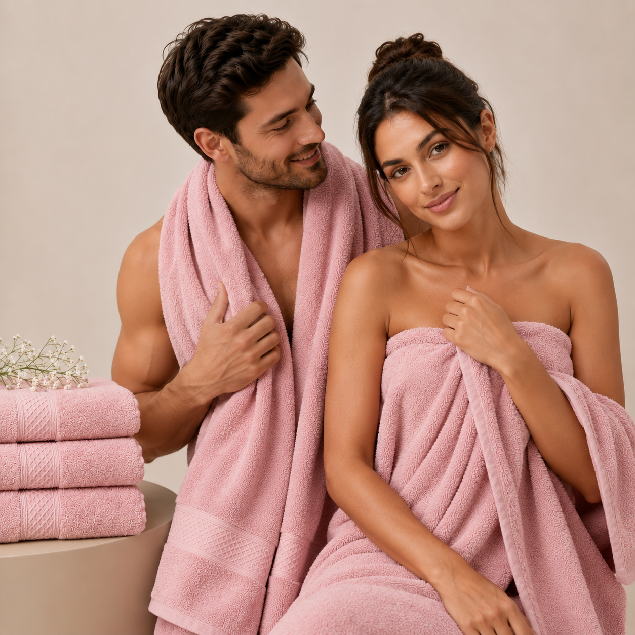 Linge de bain Maison Velora – parure de bain en coton brodée