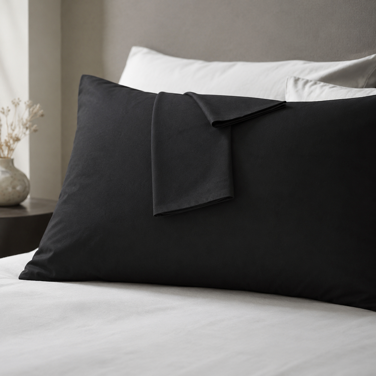 Taie d'oreiller 100% coton 50x70 cm unie – conseils d'entretien