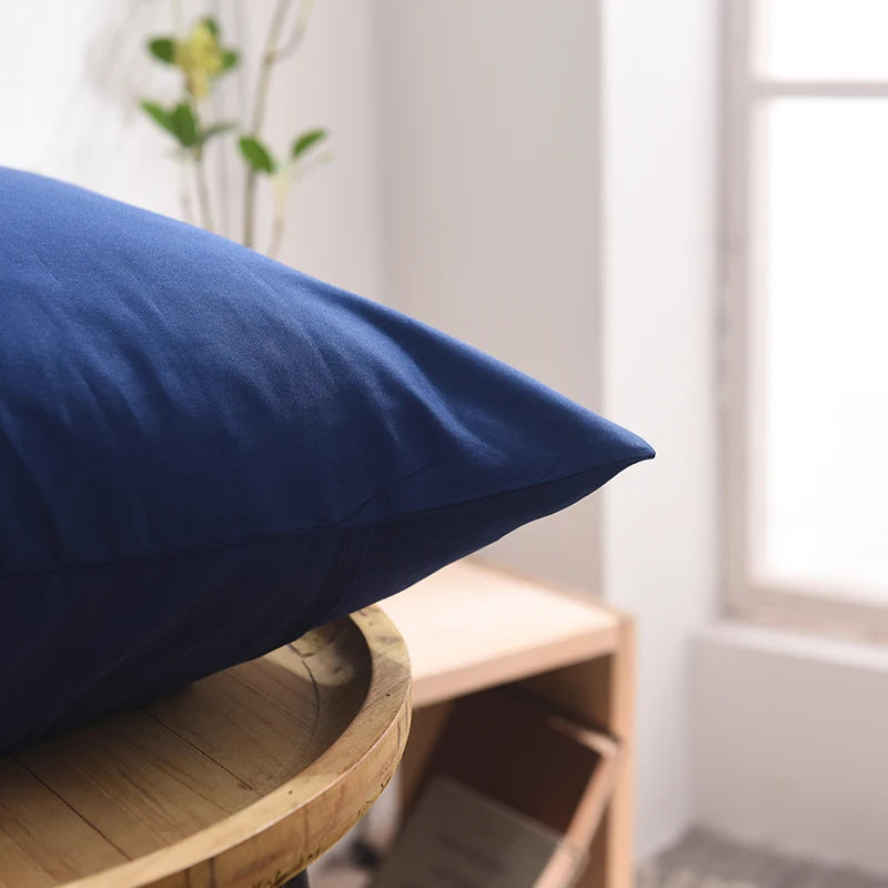 Taie d'oreiller 100% coton 50x70 cm unie – coloris disponibles