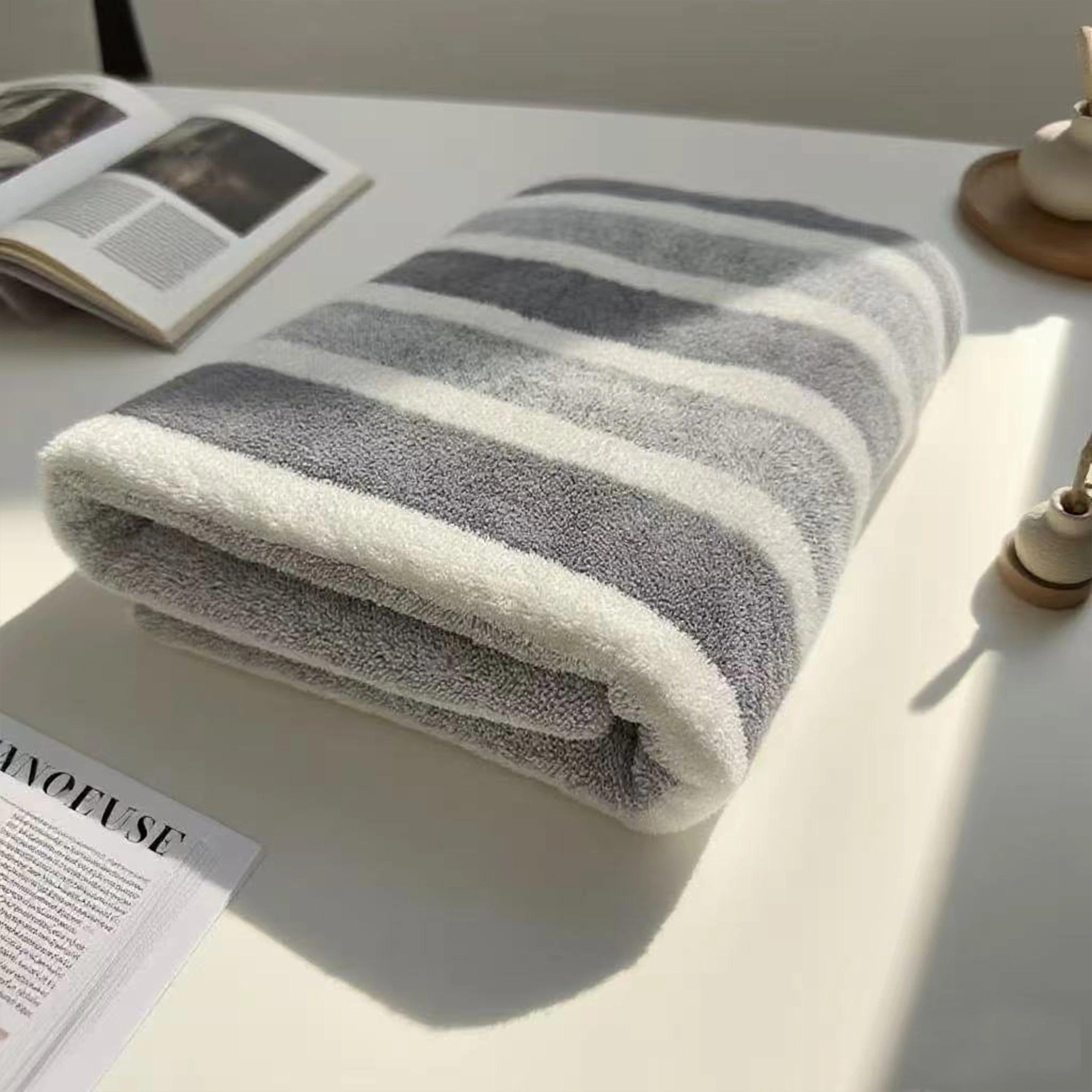 Drap de bain épais 70x130 cm rayé – dimensions du drap de bain