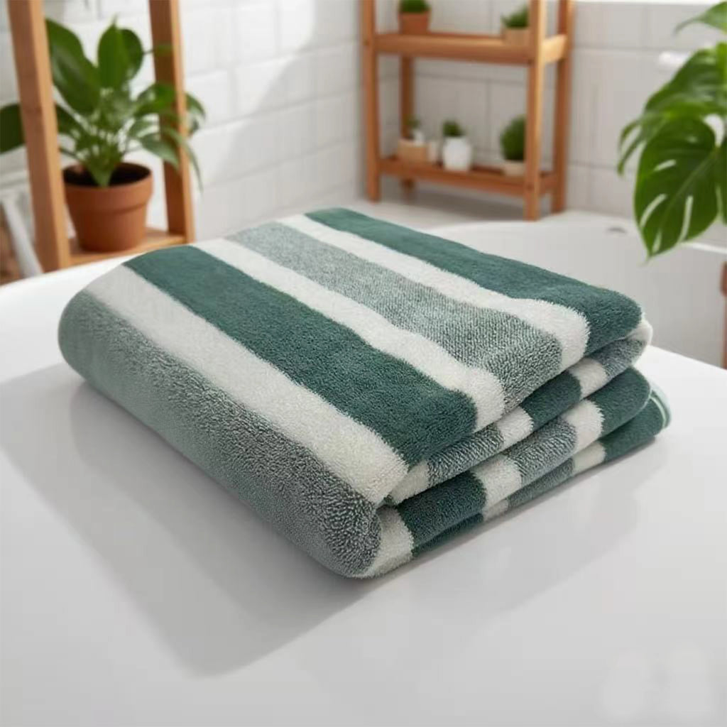 Drap de bain épais 70x130 cm rayé – vue rapprochée du tissu