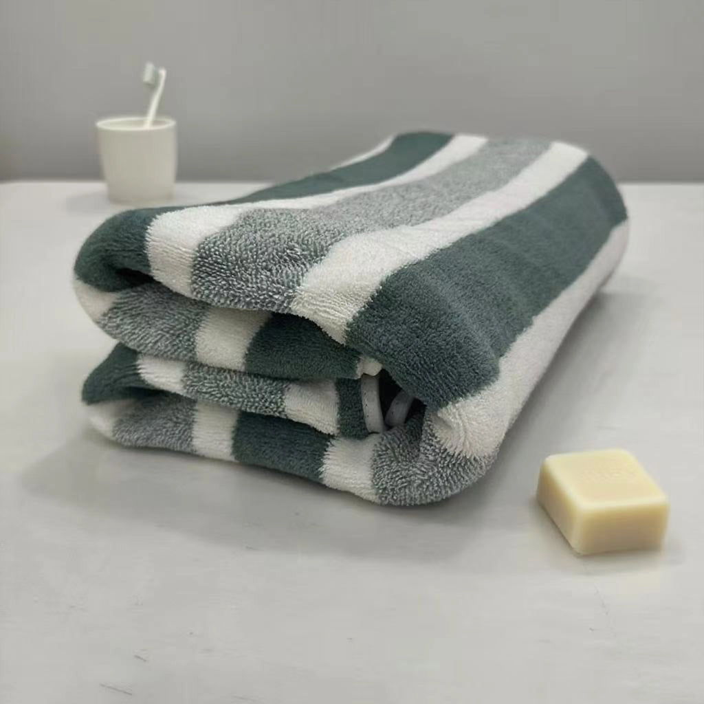 Drap de bain épais 70x130 cm rayé – coloris disponibles
