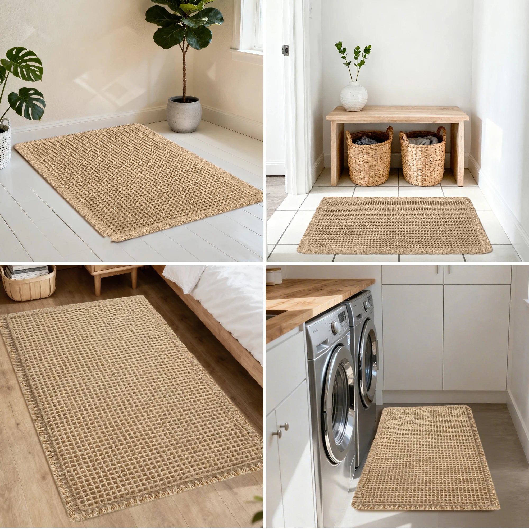 Tapis de bain gaufré antidérapant – dos antidérapant