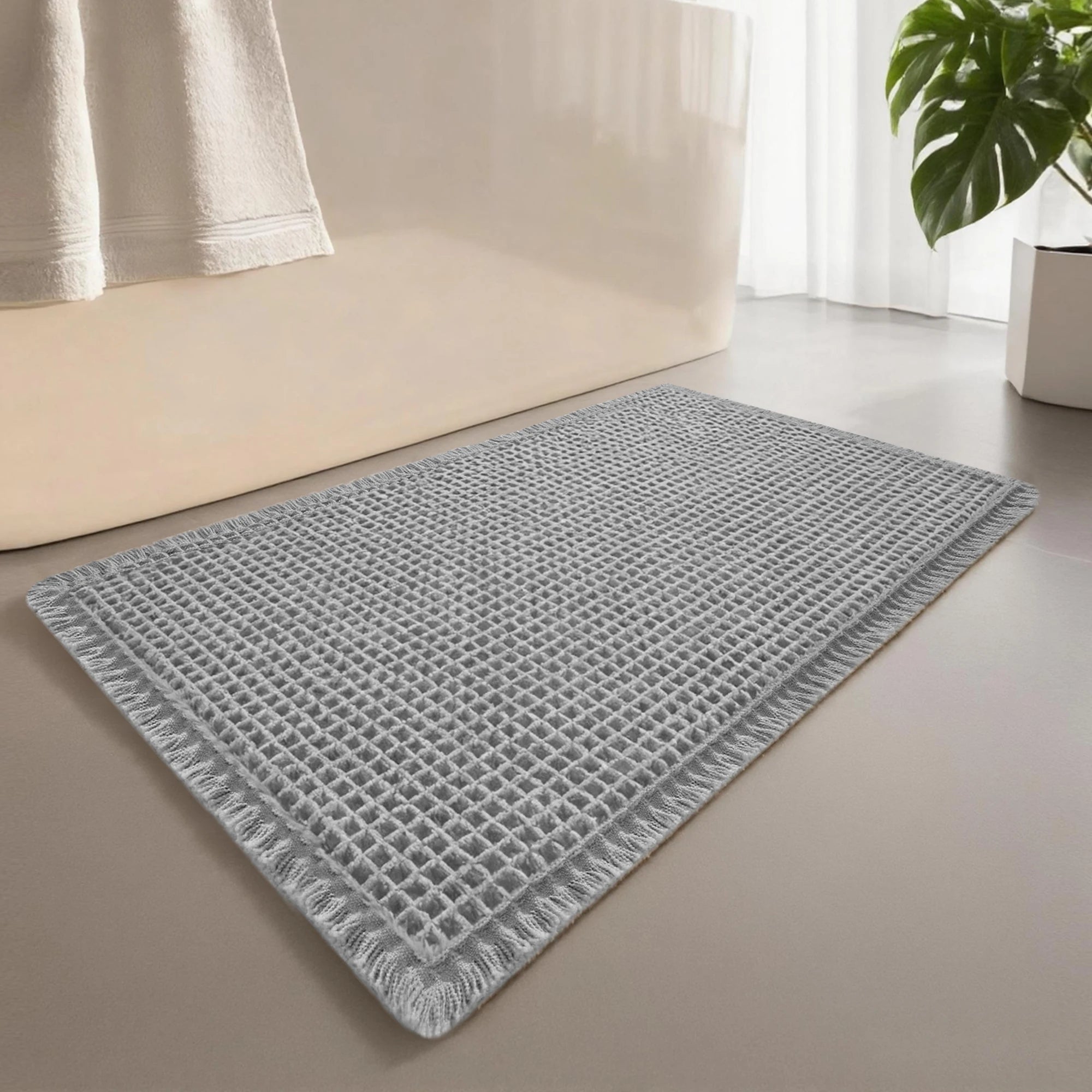 Tapis de bain gaufré antidérapant – guide des formats